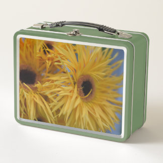 Bright Yellow Daisy Macro Flower Lunch Pail – Vibr Metal Lunch Box