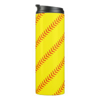 Bright Yellow Fastpitch Softball Stitches (Seams)