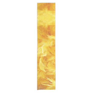 Bright Yellow Feathers Short Table Runner