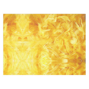 Bright Yellow Feathers Tablecloth