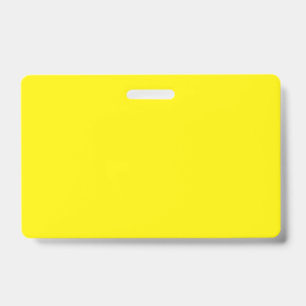 Bright Yellow #FFF3000, Banana Yellow ID Badge