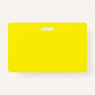 Bright Yellow #FFF3000, Banana Yellow ID Badge