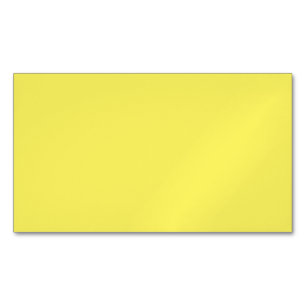 Bright Yellow #FFF3000, Banana Yellow Magnetic Business Card