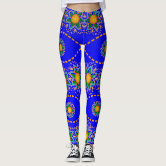 Bright Yellow Flower Abstract Full Women's Leggings