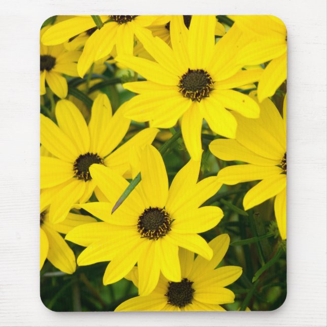Bright Yellow Flowers Mouse Mat (Front)