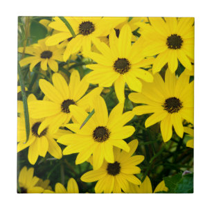 Bright Yellow Flowers Tile