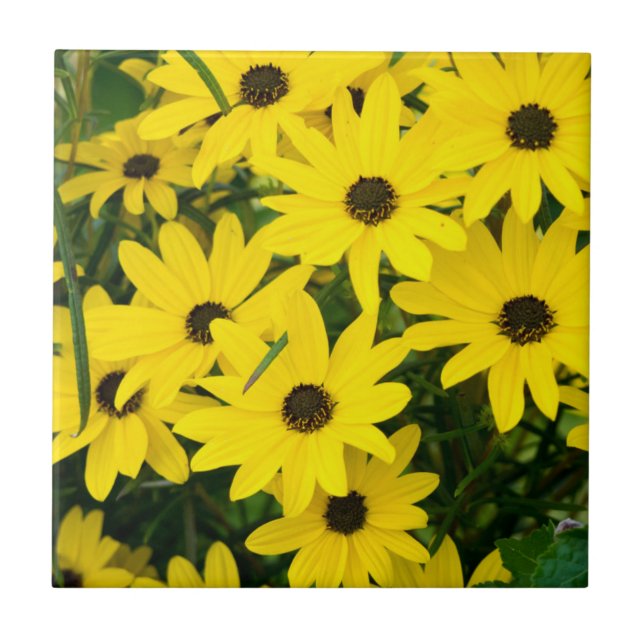 Bright Yellow Flowers Tile (Front)