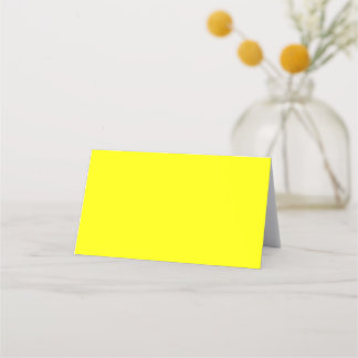 Bright Yellow Folded Place Card