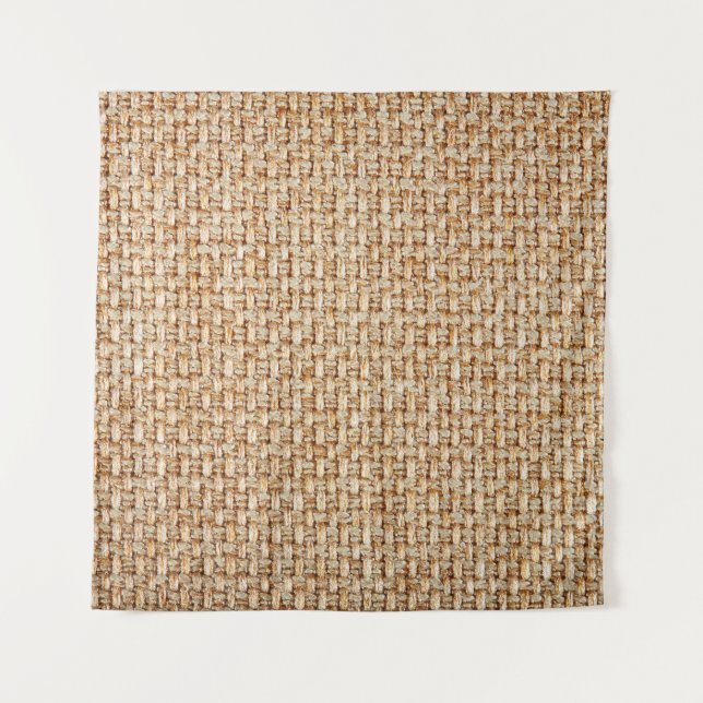 Bright yellow gingham fabric texture. tapestry (Front)