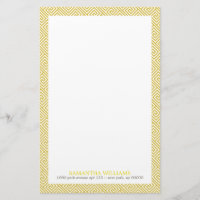 Bright Yellow Greek Key Pattern