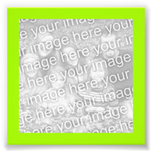 Bright Yellow Green Frame Photo Print