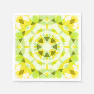 Bright Yellow Green Star Gender Reveal Baby Shower Napkin