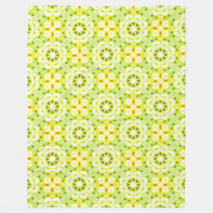 Bright Yellow Green Summer Star Dopamine Decor Art Fleece Blanket