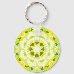 Bright Yellow Green Summer Star Dopamine Decor Art Key Ring