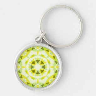 Bright Yellow Green Summer Star Dopamine Decor Art Key Ring