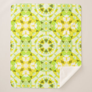 Bright Yellow Green Summer Star Dopamine Decor Art Sherpa Blanket