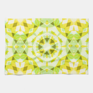 Bright Yellow Green Summer Star Dopamine Decor Art Tea Towel