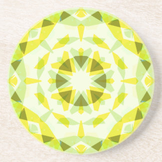 Bright Yellow Green Summer Star Dopamine Decor Coaster