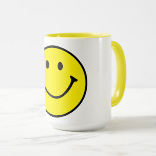 Bright Yellow Happy Smilie Face  Mug
