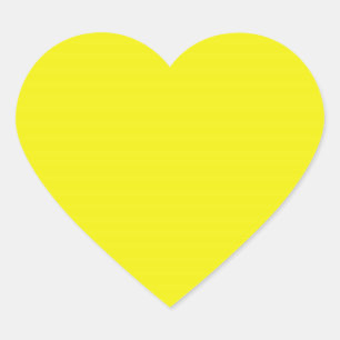 Bright Yellow Heart Sticker