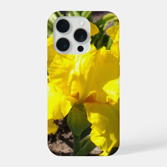 Bright Yellow Iris, iPhone Case (Back)