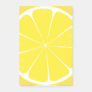 Bright Yellow Lemon Citrus Fruit Slice Design Post-it Notes