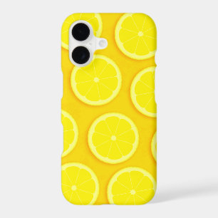 Bright yellow lemon fruity citrus patterned