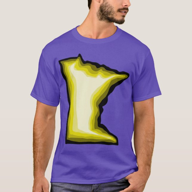 Bright Yellow Minnesota Oversized T-Shirt (Front)