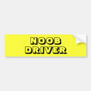 Bright Yellow New - NOOB - Driver Bumper Sticker