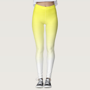 Bright Yellow Ombre Fashion Leggings
