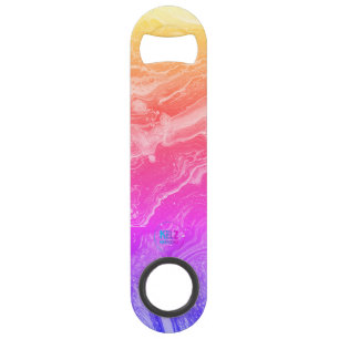 Bright Yellow Orange Pink Purple Bottle Opener