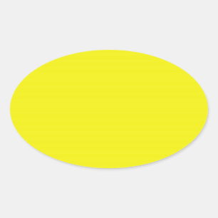 Bright Yellow Oval Sticker
