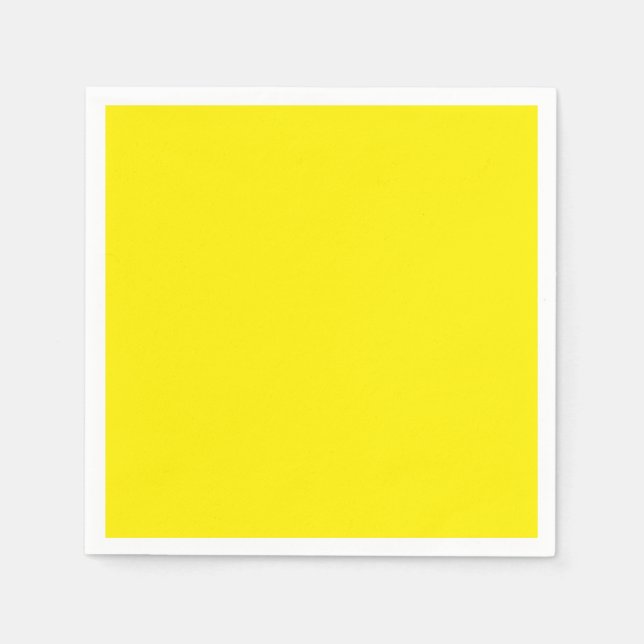 Bright Yellow Paper Napkins (Front)