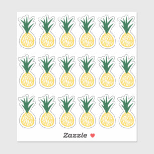 Bright Yellow Pineapple Stickers