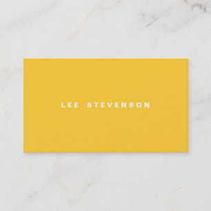 Bright Yellow Plain Business Card