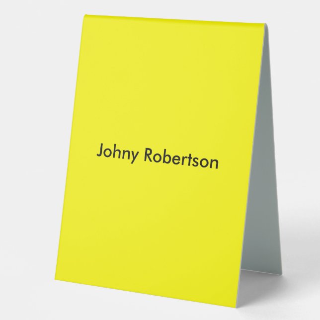 Bright Yellow Plain Elegant Professional Modern (Front)