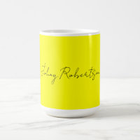 Bright Yellow Plain Elegant Professional Modern