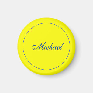 Bright Yellow Plain Elegant Professional Modern Magnet