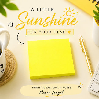 Bright Yellow Plain Post-it Notes