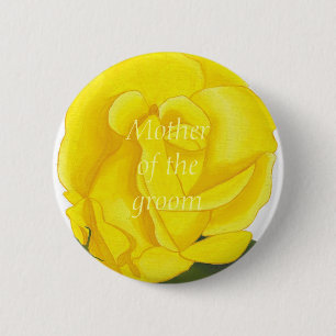 Bright Yellow Rose, Mother of the groom, button