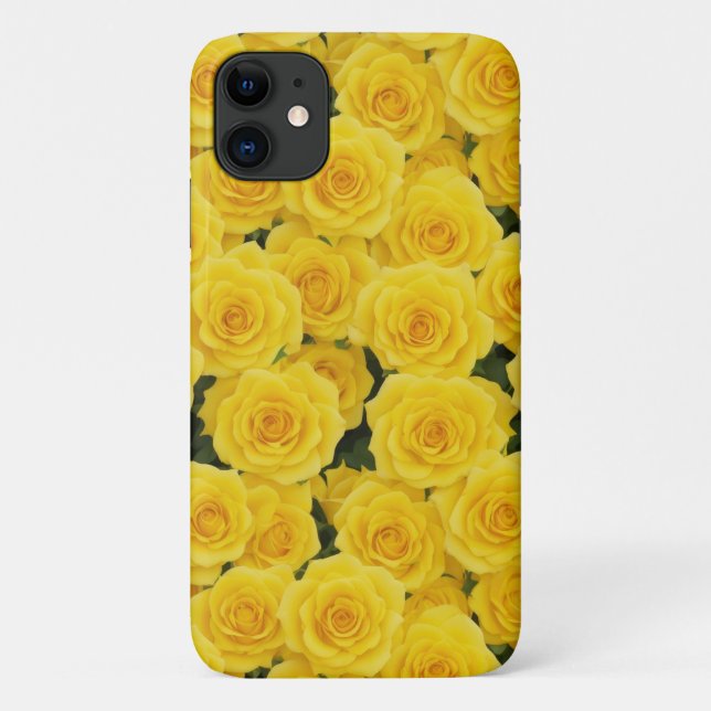 Bright Yellow Rose Phone Case (Back)