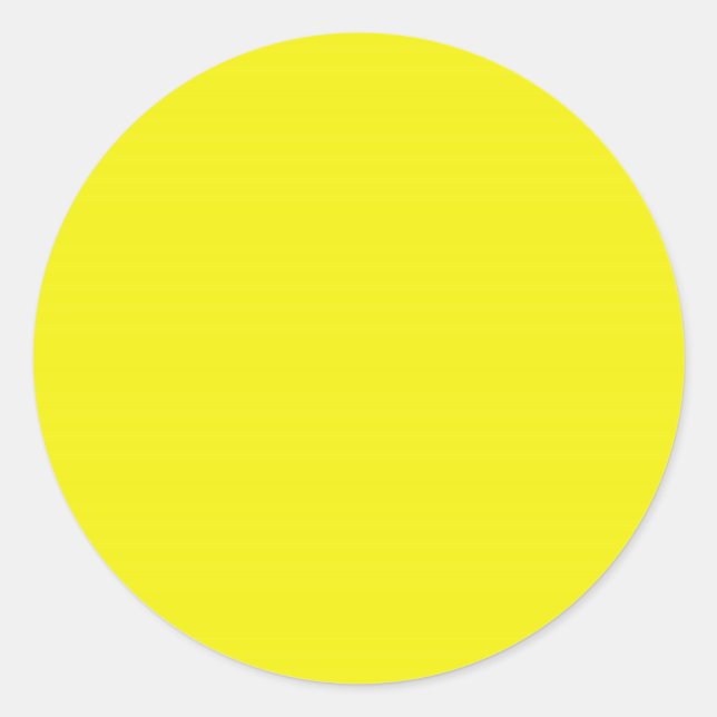 Bright Yellow Round Sticker (Front)