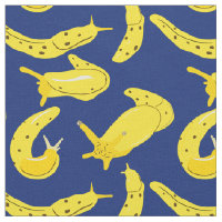 Bright Yellow, Royal Blue Banana Slugs Illustrated