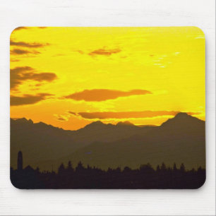Bright Yellow Sky Mouse Mat