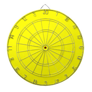 Bright yellow (solid colour) dartboard