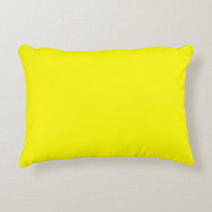 Bright yellow (solid colour) decorative cushion