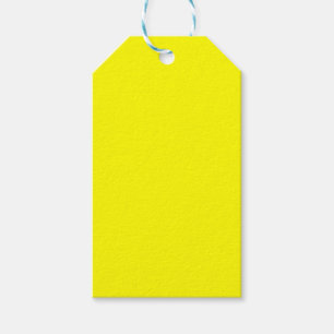 Bright yellow (solid colour)  gift tags