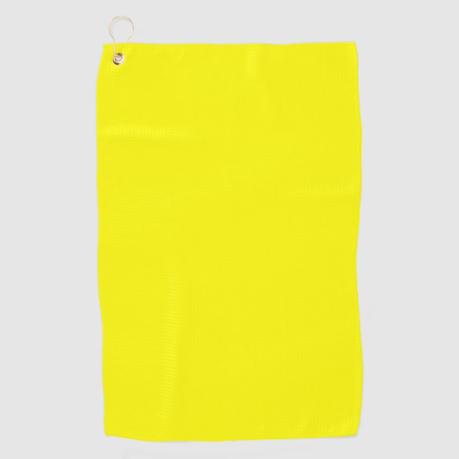 Bright yellow (solid colour)  golf towel (Front)