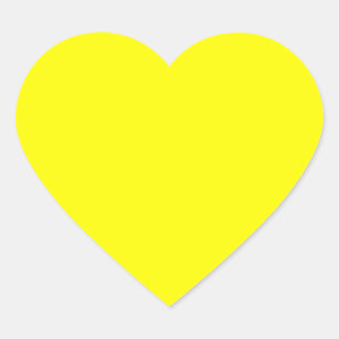Bright yellow (solid colour)  heart sticker