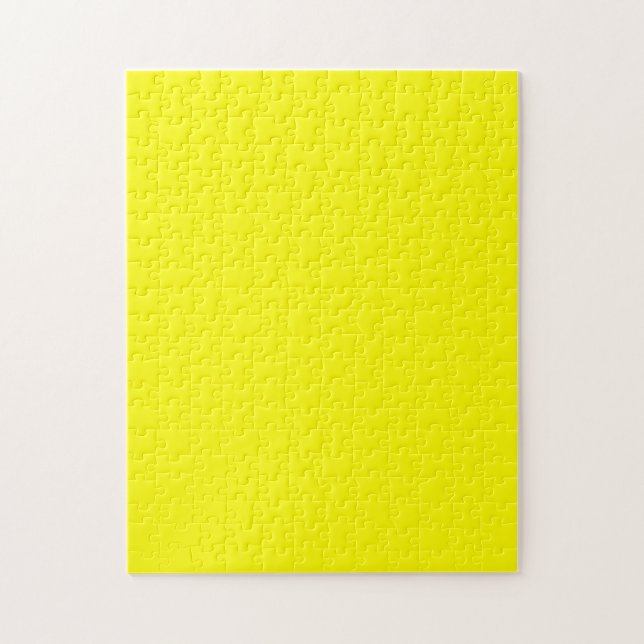 Bright yellow (solid colour)  jigsaw puzzle (Vertical)